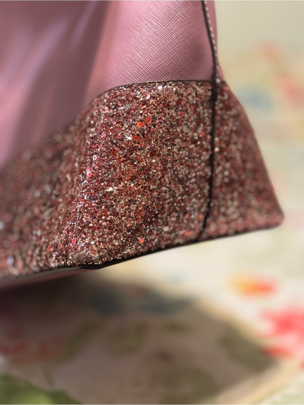 Kate Spade New York Pink Glitter Bottom Tote - Picture 10 of 16